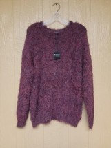 Poof New York Sweater Fuzzy Soft sz Large Red sz Large - £18.97 GBP