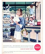 Coca-Cola, Large 1958 Magazine Ad, art by Stevan Dohanos - $8.00