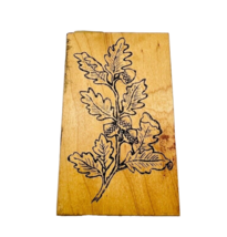 Vintage Great Impressions Oak Branch Acorns Leaves Rubber Stamp G178 - £10.38 GBP