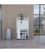 Fargo Bar Cart: Cabinet, 6 Wine Racks, Casters - $4,000.33 MXN