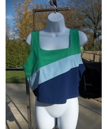 NWT IDEOLOGY GREEN BLUE ATHLETIC SPORTS TANK XXL - $14.99