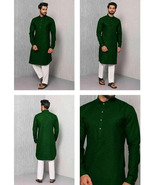 Indian Kurta With Pajama Suit Handmade Top With Pants Set Party Wear Kur... - £32.24 GBP+