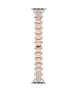 Interchangeable 2-Tone Silver &amp; Rose Gold Crystals Metal Watch Band (FMD... - $364.28 MXN