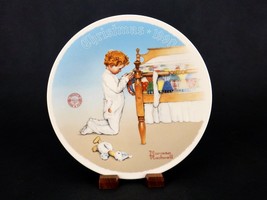 Norman Rockwell A Christmas Prayer 1990 Edwin M Knowles Collector Plate #PLT19B - £7.76 GBP