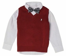 Andy &amp; Evan ~ Four (4) Piece Sweater Vest Set ~ Boy&#39;s Size 5 ~ Red - £17.57 GBP