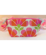 New Clinique Makeup Cosmetic Bag Case Tote Purse Pink Orange Green Flora... - £7.60 GBP