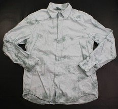 Roar Mens Size Large Light Blue Long Sleeve Button Front Shirt - £22.69 GBP