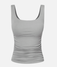 OGL Naked Sensation Eco-SkinKiss Gray Ruched Square Neck Brami Tank Top Size S - $19.99