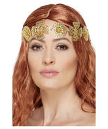 Fancy Gold Medieval Headband Necklace Circlet Crown Renaissance Royal Ki... - $22.04 CAD