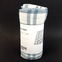 IKEA SIKELVINGE Throw White Blue Check 51x67&quot; New 100% Cotton - £22.16 GBP