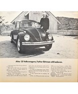 VOLKSWAGEN-Father Bittman Still Believes-St Anthony&#39;s 1968 Vintage Print Ad - $9.17