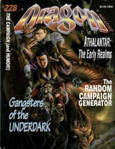 Dragon Magazine April 1996 #228 Athalantan Campaign~Gangsters of the Und... - $9.88