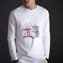 Bee &amp; Puppycat Rain Men&#39;s White Longsleeve T-Shirt - $14.99