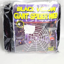 Giant Spider Web 7 FT Halloween Decoration Nylon Indoor Outdoor Black Widow - £15.82 GBP
