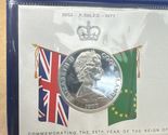 1977 Cook Islands - Sterling Silver 25 Dollars Coin - &#39;Silver Jubilee&#39; P... - £39.53 GBP