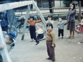 5 Vtg 50s Osaka Japan Street Beach School Kids 35mm Slide Red Border Kodachrome - £237.24 GBP
