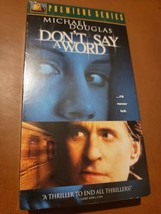 Don&#39;t Say a Word (VHS, 2002) Factory Sealed, Michael Douglas Movie Film - $9.69