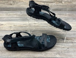 MERRELL Keepsake Black/Blue Leather Strappy Active Sandals Womens Size 11 - £21.81 GBP