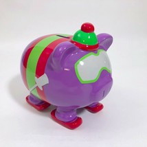 EUC Purple Green Red Piggy Coin Bank 7.75x7x6 inches - $331.75 MXN