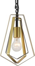 Mid Century Modern Pendant Light Fixture Gold Hanging Black Kitchen Ceiling Mini - £29.53 GBP
