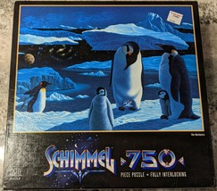 CIB MB Milton Bradley Schimmel 750 pc. Puzzle The Nurturers Penguins, CO... - $13.95