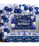 Blue Birthday Decorations For Men, Happy Birthday Decorations For Men Wo... - £31.31 GBP