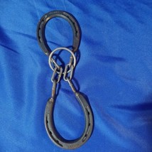 Vintage Diamond Classic Lucky HORSESHOE Set Chain With Loop Western Collectible - $30.84