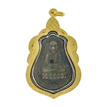 Phra Luang Pu Thuat Wat Chang Hai Thai Amulet Magic Ancient Gold Micron Case-... - £16.00 GBP