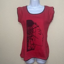 Bamboos fashion t shirt red black sz L NEW - £31.17 GBP
