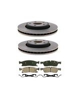NEW OEM MOPAR 2 FRONT ROTORS &amp;WAGNER CERAMIC BRAKE PADS GRAND CHEROKE 20... - $219.95