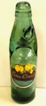 Lime Crush Aqua Blue Codd Neck Antique 10 Oz Soda Bottle w/ Marble &amp; Paper Label - £39.95 GBP
