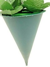 DIY Cemetery Vase Hard Plastic Cone with Foam Foliage &amp; Metal Spike - $12.66