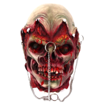 Life Size Latex Zombie Severed Head w/CHAIN Nose Ghoul Halloween Prop Decoration - £26.54 GBP