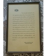 Vintage ~ 11.75&quot; x 17.75&quot; Wooden Framed ~ &quot;Public Assistance Law&quot; Scroll... - €51,78 EUR