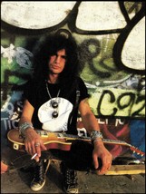 Guns N&#39; Roses Slash Gibson Les Paul Guitar circa 1996 color pin-up photo... - £3.15 GBP