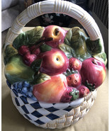 Picnic Basket cookie jar, Susan Winget - $34.28 CAD