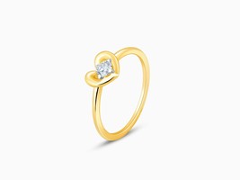 14K Gold Symphony Of Love Solitaire Diamond Ring Women | Bridal Ring, Diamond Ri - £217.96 GBP