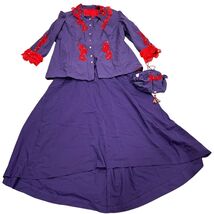 Purple &amp; Red Lace Floral Top Skirt Drawstring Pouch Plus Size Cosplay Th... - $72.00