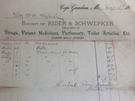 Antique 1887 Rider &amp; Schwepker Drug Store at Cape Girardeau , Mo ~ Aug 1... - $22.00