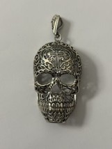 Sterling Silver Sugar Skull Pendant LARGE 3-D NWOT - £44.00 GBP