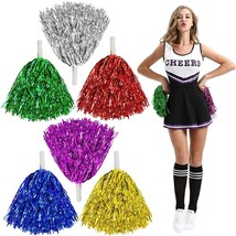 Cheerleader Pompom Dance Party Accessories - 6Pcs Party Dress Cheerleadi... - £15.61 GBP