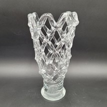 Large Murano? Lattice Web Network Art Glass Vase Hand Blown Pulled Glass... - £77.86 GBP