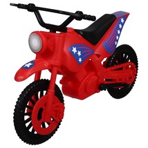 Elf Fashion Doll Toy Motorcycle Dirt Bike Holiday Prop Novelty Cake Topper -RED - £4.53 GBP