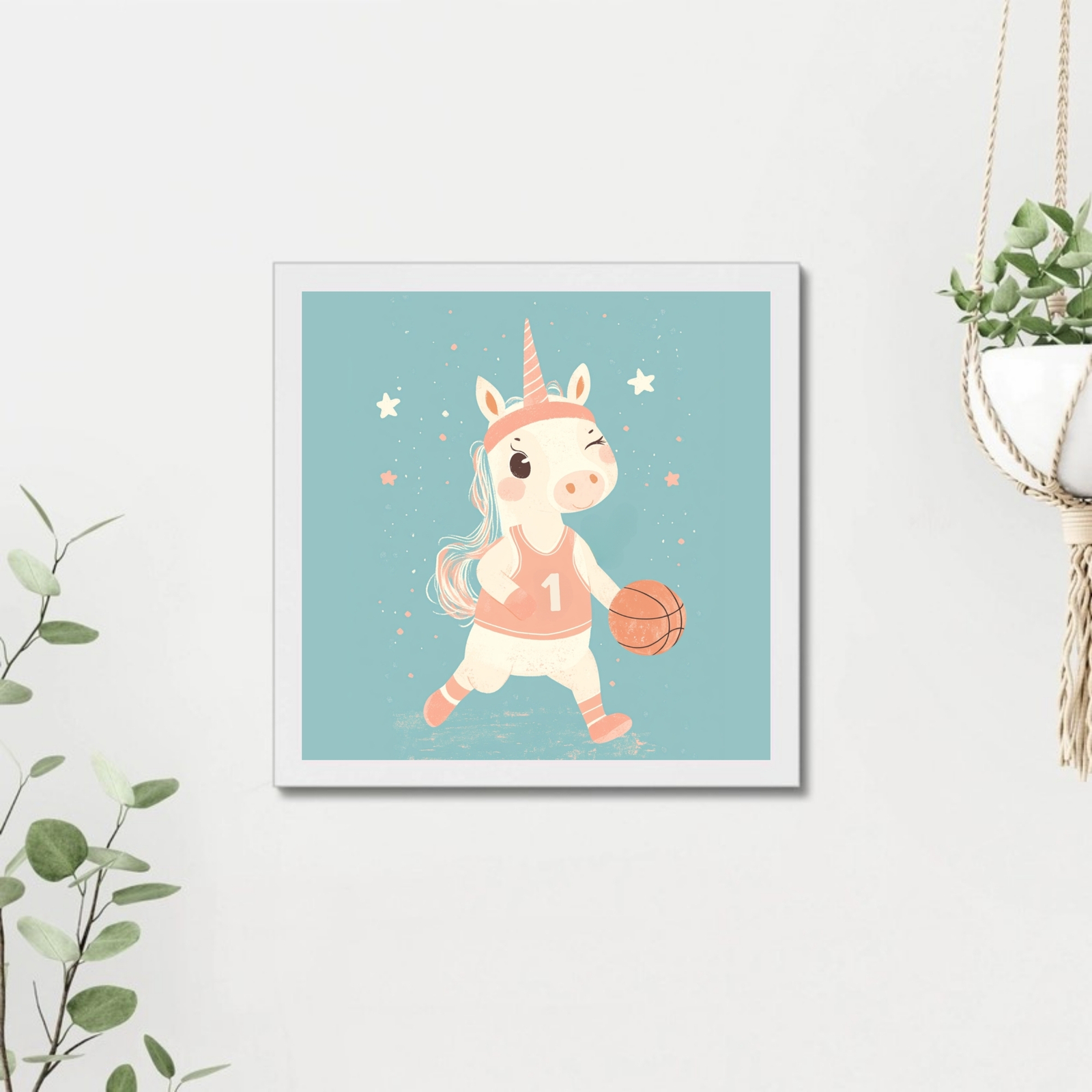 Una the Dunking Unicorn Canvas by Dancing Littles Jungle Item image 6