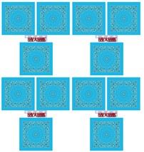 12 Hav-A-Hank BLUE Paisley BANDANA Cotton Head Face Wrap Mask Neck Scarf... - $29.99