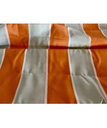 Fabric Bundle Indoor Outdoor Orange And Tan Stripe 5.25 Yards 190”x55” S... - £23.77 GBP