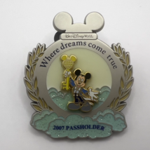 Walt Disney World 2007 Passholder Exclusive Pin Mickey Mouse Dreams Come... - £6.20 GBP