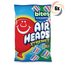 6x Bags Airheads Xtremes Bites Bluest Raspberry Candy | 6oz | Fast Shipping - £21.53 GBP