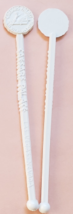 2 Caesars Palace Las Vegas, Nevada 6&quot; white emobossed swizzle sticks, vi... - £4.67 GBP