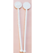 2 Caesars Palace Las Vegas, Nevada 6&quot; white emobossed swizzle sticks, vi... - €5,07 EUR